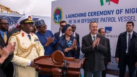 Nijerya’nın İkinci Açık Deniz Karakol Gemisi Denize İndirildi