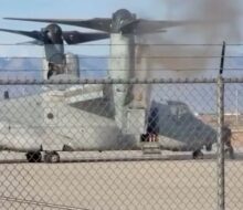 ABD’nin Ceza İçeren Uçağı Osprey Yeniden Alev Aldı.