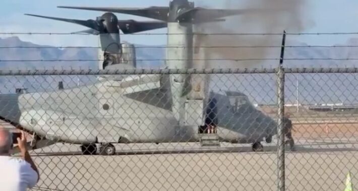 ABD’nin Ceza İçeren Uçağı Osprey Yeniden Alev Aldı.