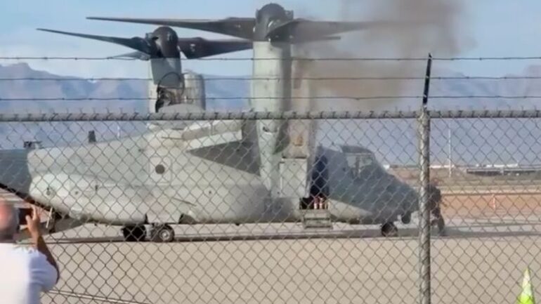 ABD’nin Ceza İçeren Uçağı Osprey Yeniden Alev Aldı.